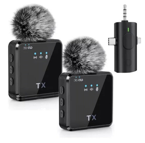 Micrófono Inalámbrico Solapa 3 En 1 Profesional F11-2 X2