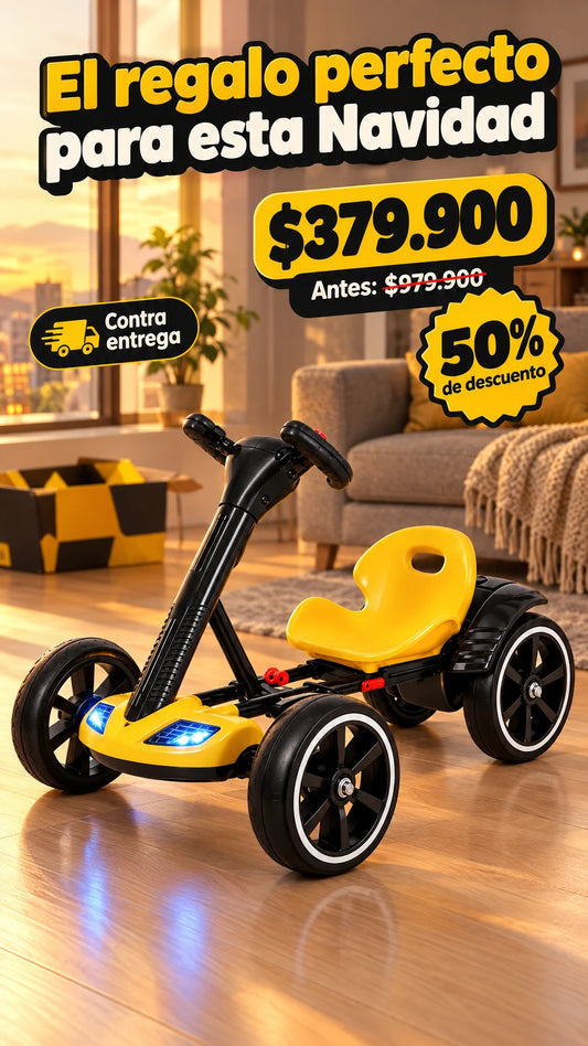 Carro Go Kart Eléctrico Plegable y Ajustable