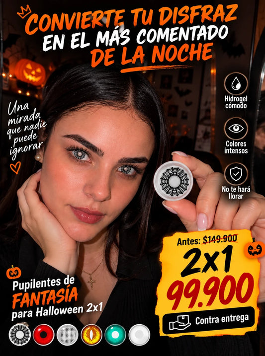 Pupilentes de Fantasía para Halloween 2x1