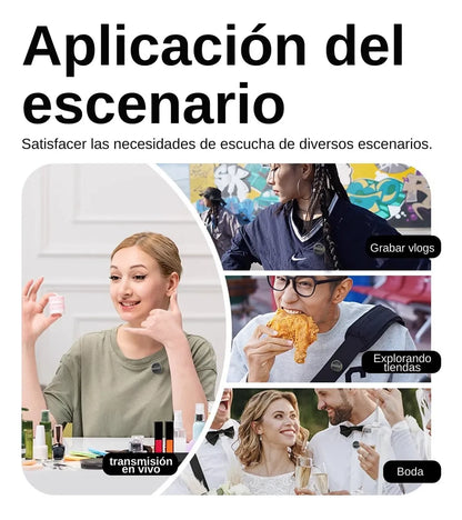 Micrófono Doble Inalámbrico Magnético SX