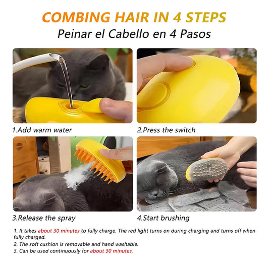 Cepillo Vaporizador para Mascotas