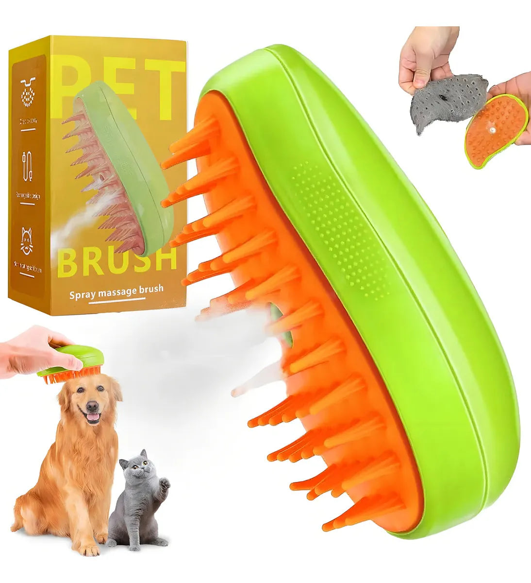 Cepillo Vaporizador para Mascotas
