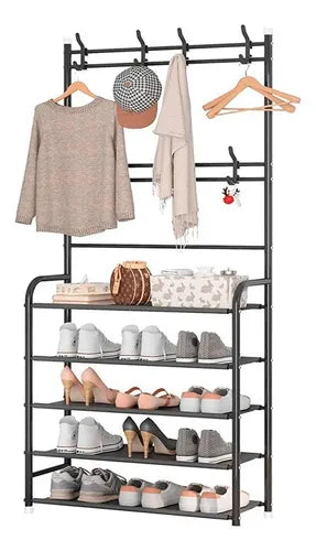 Zapatero Perchero 5 Niveles – Organizador Multifuncional