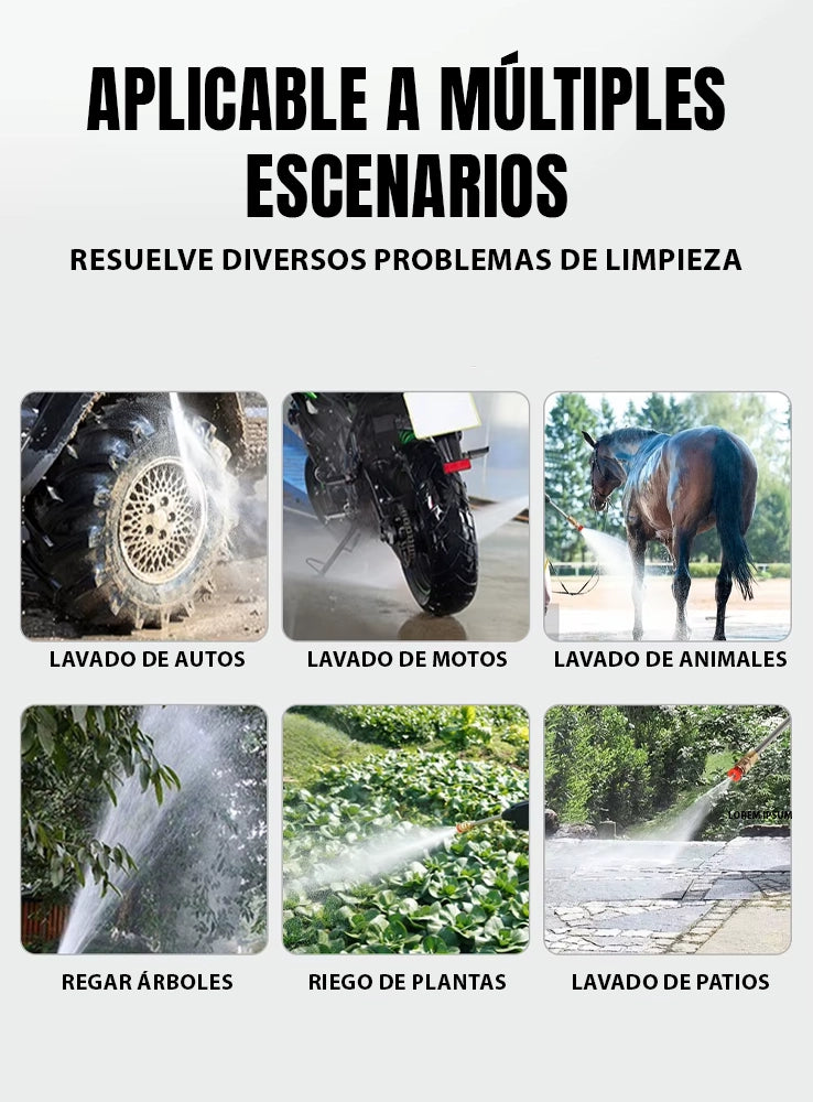 Hidrolavadora PowerJet™ 48V – Doble Batería + Boquilla Multifunción