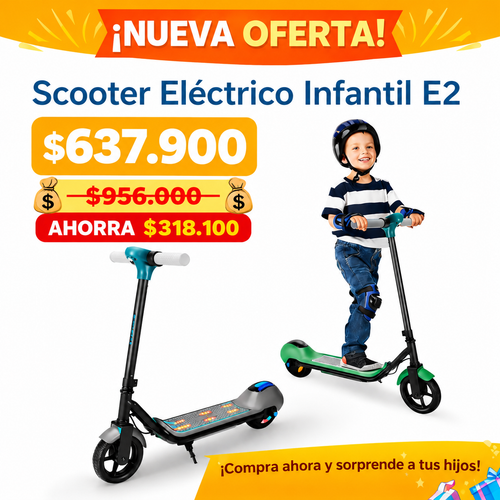 🛴 Scooter Patineta Eléctrica Infantil e2