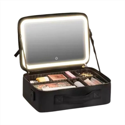 Estuche de Maquillaje con Espejo y Luz LED