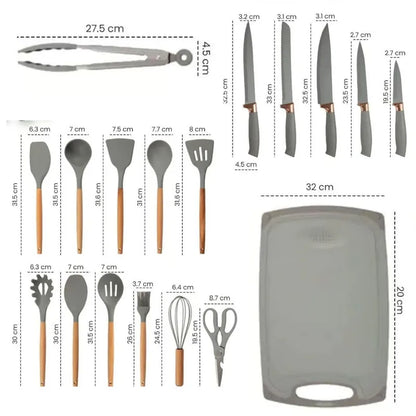 Set de Utensilios de Cocina de 19 Piezas